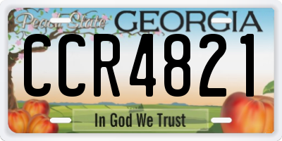 GA license plate CCR4821