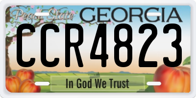 GA license plate CCR4823