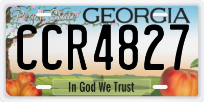 GA license plate CCR4827
