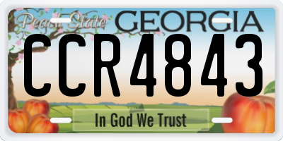 GA license plate CCR4843