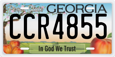 GA license plate CCR4855