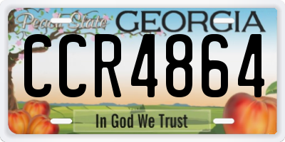 GA license plate CCR4864