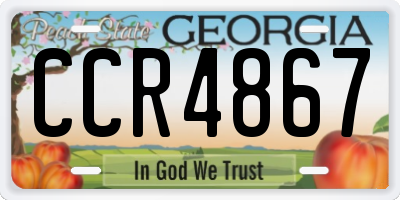 GA license plate CCR4867