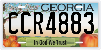 GA license plate CCR4883