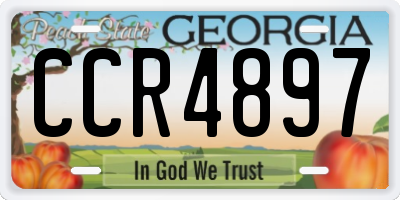 GA license plate CCR4897