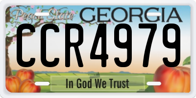 GA license plate CCR4979