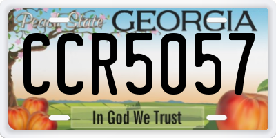GA license plate CCR5057