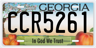 GA license plate CCR5261