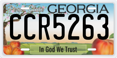 GA license plate CCR5263