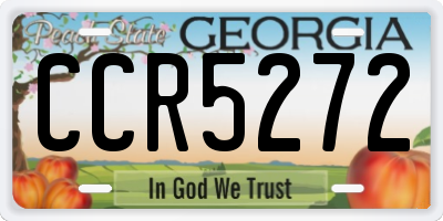 GA license plate CCR5272