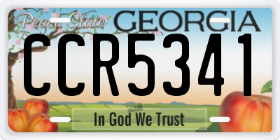 GA license plate CCR5341