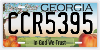 GA license plate CCR5395
