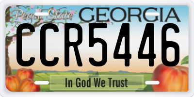 GA license plate CCR5446