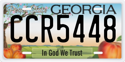 GA license plate CCR5448