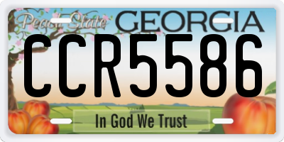 GA license plate CCR5586
