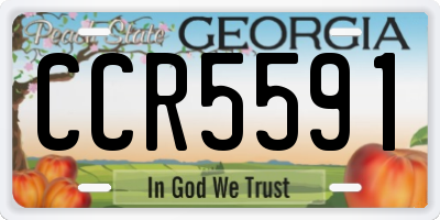 GA license plate CCR5591