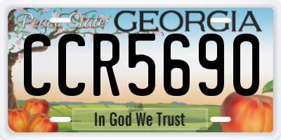 GA license plate CCR5690