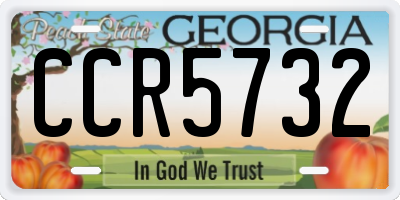 GA license plate CCR5732