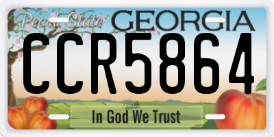 GA license plate CCR5864