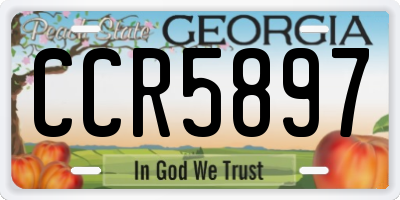 GA license plate CCR5897