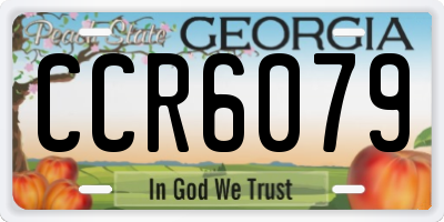 GA license plate CCR6079