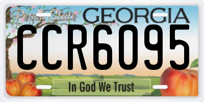 GA license plate CCR6095