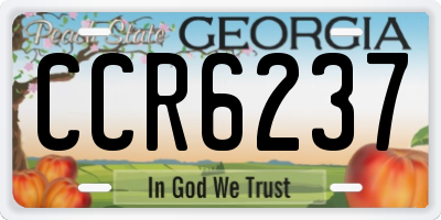 GA license plate CCR6237