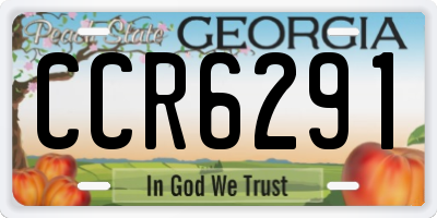 GA license plate CCR6291