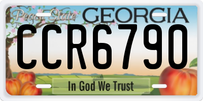 GA license plate CCR6790