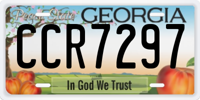 GA license plate CCR7297