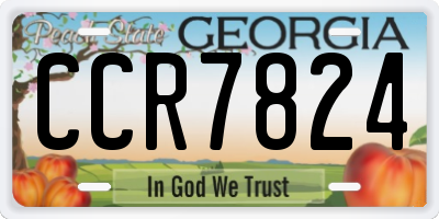 GA license plate CCR7824