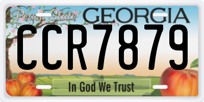 GA license plate CCR7879