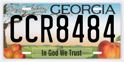 GA license plate CCR8484