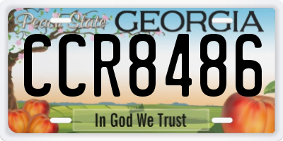 GA license plate CCR8486