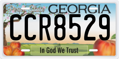 GA license plate CCR8529