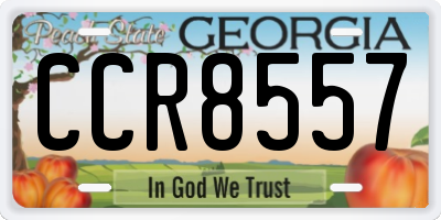 GA license plate CCR8557