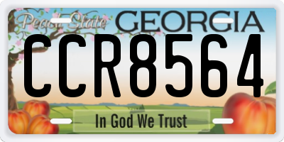 GA license plate CCR8564