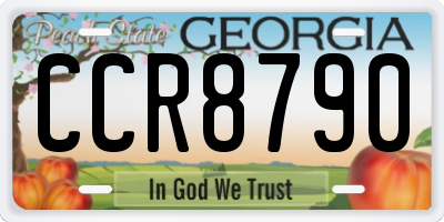 GA license plate CCR8790
