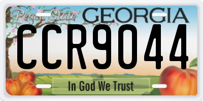 GA license plate CCR9044