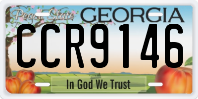 GA license plate CCR9146