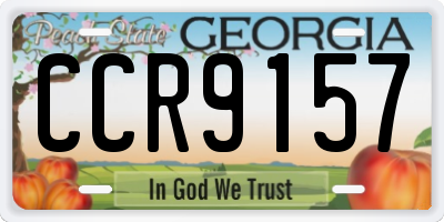 GA license plate CCR9157