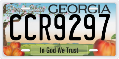 GA license plate CCR9297