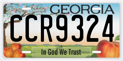GA license plate CCR9324
