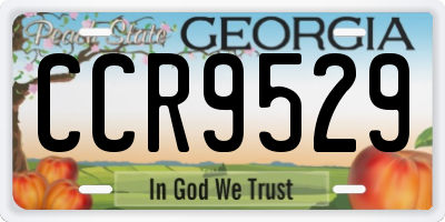 GA license plate CCR9529