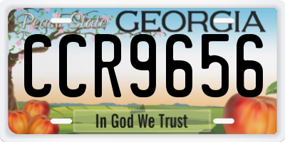 GA license plate CCR9656