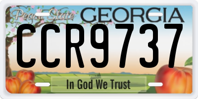 GA license plate CCR9737