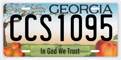 GA license plate CCS1095