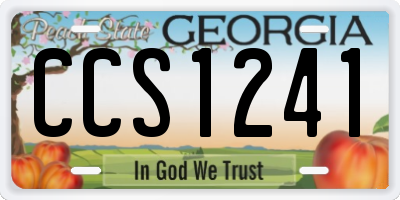 GA license plate CCS1241
