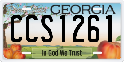 GA license plate CCS1261