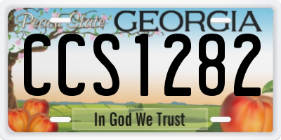 GA license plate CCS1282